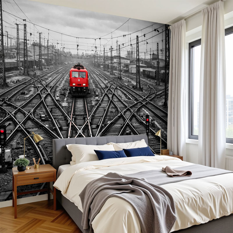 Papier peint adhésif auto-adhésif moderne pour la chambre à coucher Peel and Stick, L 96 po x l 69 po