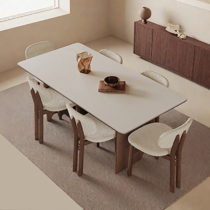 Ensemble de table de salle à manger blanc, H 29,52 po x L 55,11 po x l 31,49 po