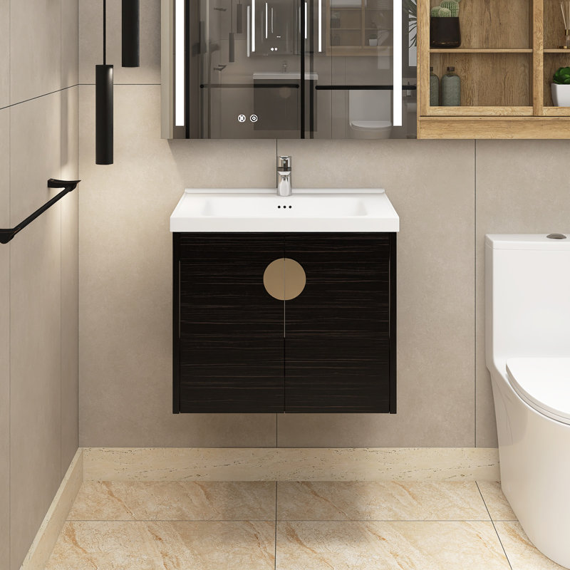 Ensemble de meuble-lavabo simple 24 po avec plateau en céramique Daegon