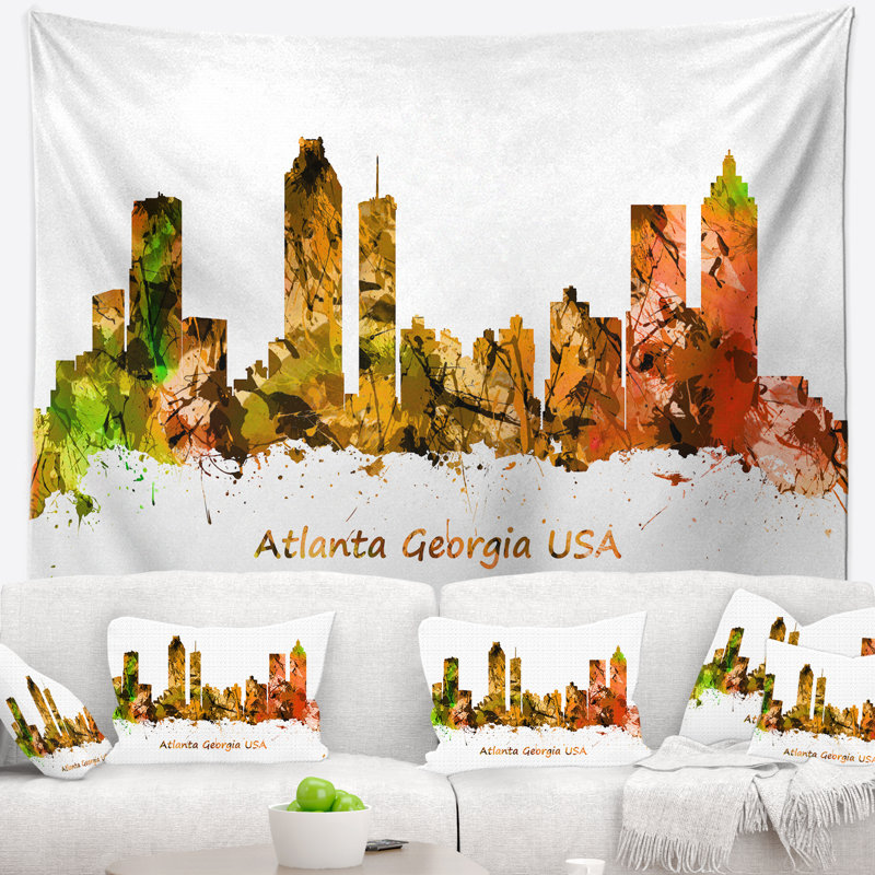 Tapisserie de l’horizon cityscape atlanta georgia, H 50 po x l 60 po