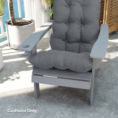 Adirondack Chair Cushions Set of 2, Tufted Lawn Chair Cushions