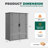 4.7’ W X 2.2’ D Outdoor Resin Vertical Tool Shed, Storage Shed, Durable Garbage Shed For Garden Patio Furniture And Yard Tools-121601739
