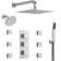 DualJetSpa 12" x 6" Dual Shower Heads, Thermostatic Shower Faucet System with Rough-in Valve and Body Jets