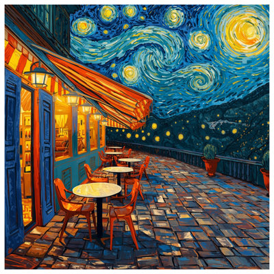 Housses de couette Starry Night Cafe