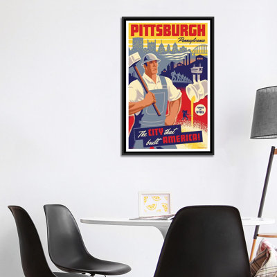 Affiche de voyage Pittsburgh Steel Worker par Jim Zahniser-impression d’art graphique
