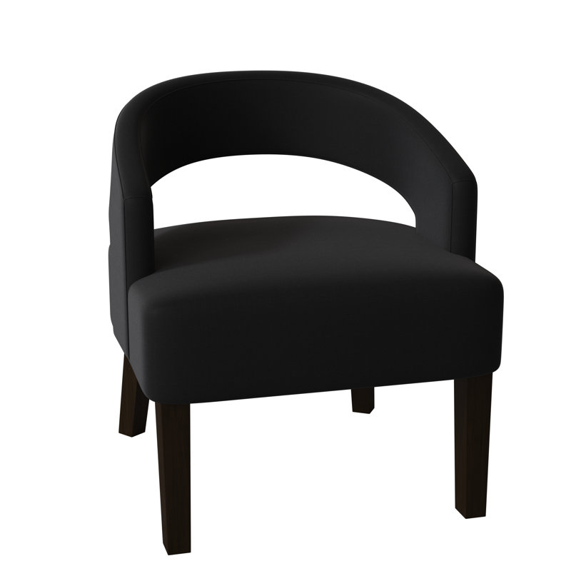 Fauteuil demi-tonneau Carly, Marron foncé, Noir d'Irlande