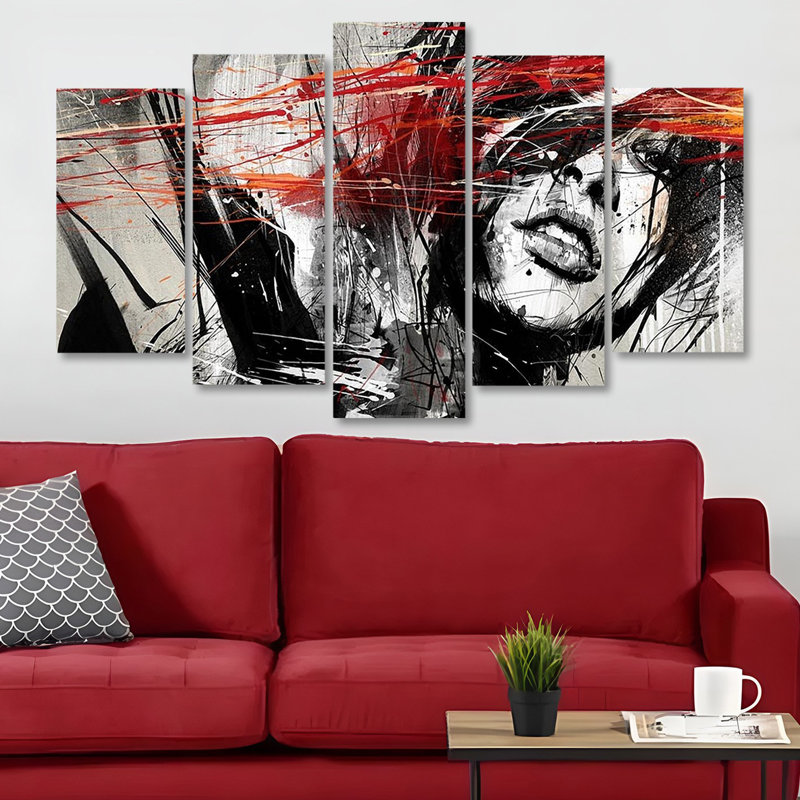 Stunning 5-Piece Decorative MDF Wall Art Set, 39.4 x 23.6 inches | 100% MDF with 0.1 inch Thickness, UV Digital Printing | Perfect for Living Room, Bedroom & Office Decor, Stylish & Eye-Catching Design