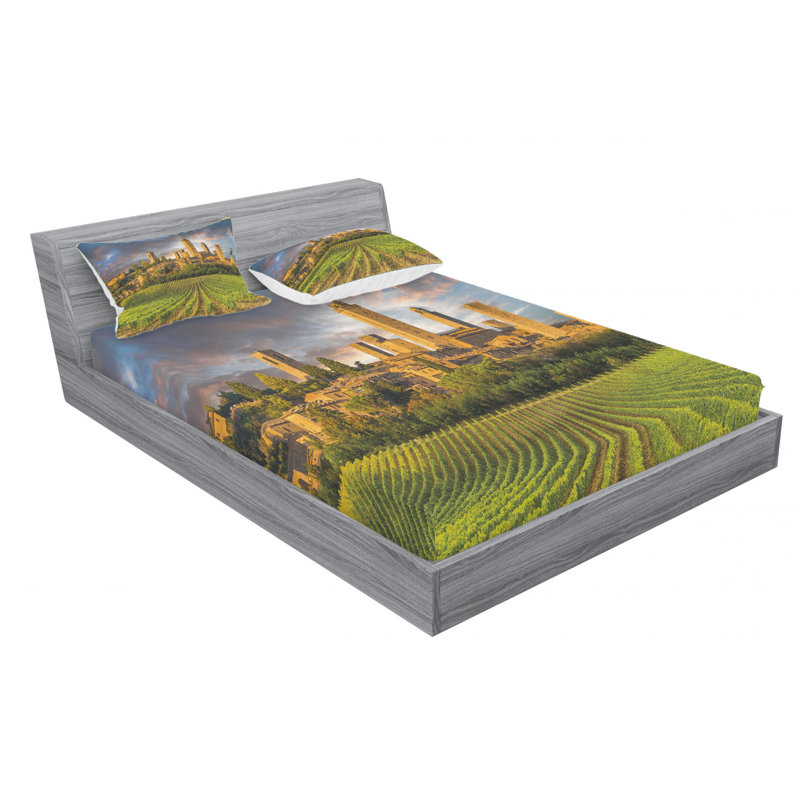 Microfiber Sheet Set, Queen Sheet Set with Fitted Sheet