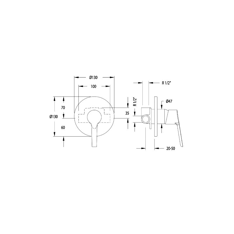 Ruthanne Single ConcealedShower Valve
