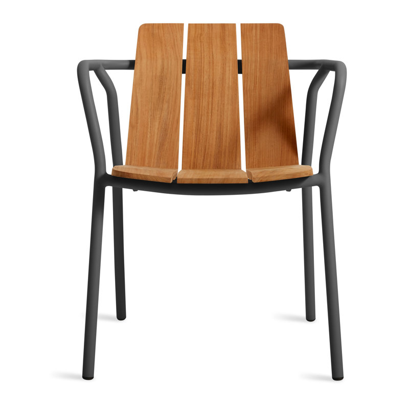 Offline Outdoor Teak Dining Armchair, Carbon