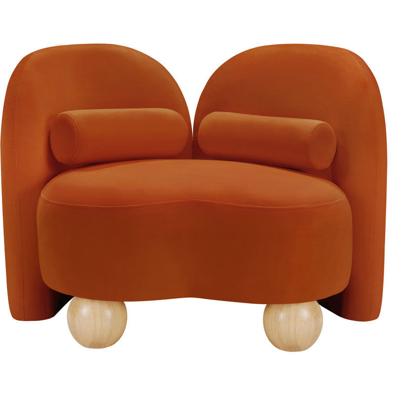Daphne Upholstered Chair, Cognac Velvet