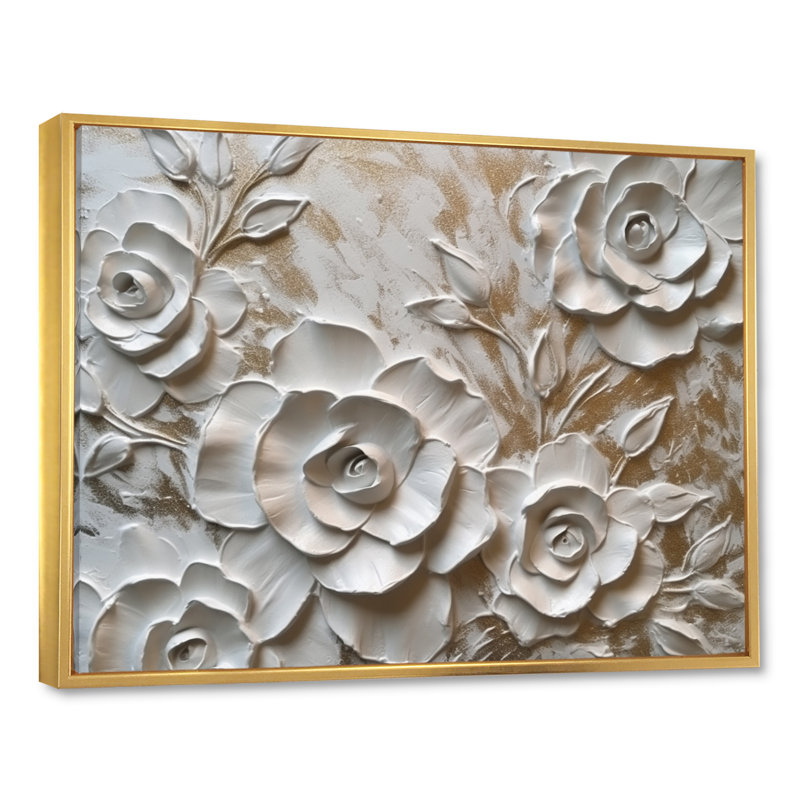 Arihaan, reproduction d'art sur toile, H 30 po x l 40 po, Reproduction avec cadre flottant, Doré