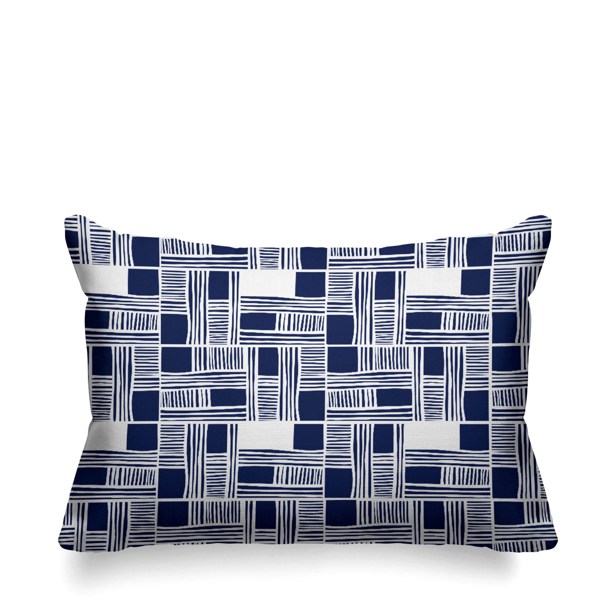 Kapri Indoor/Outdoor Throw Pillow, 14" x 20", Rectangle, Blue