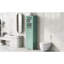 Grande armoire de salle de bain, armoire de rangement autoportante avec tiroir et portes, panneau de fibres à densité moyenne, porte en acrylique, tablette réglable-1528526984