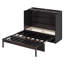 Lit escamotable double avec grands tiroirs, espresso