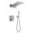  High Pressure Thermostatic Shower System, Brass Wall Mounted Shower Faucet Set with Rain&Waterfall Shower Head and Handheld Spray-52795245