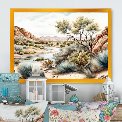 Arizona Desert Creek Scenery II - impression sur toile
