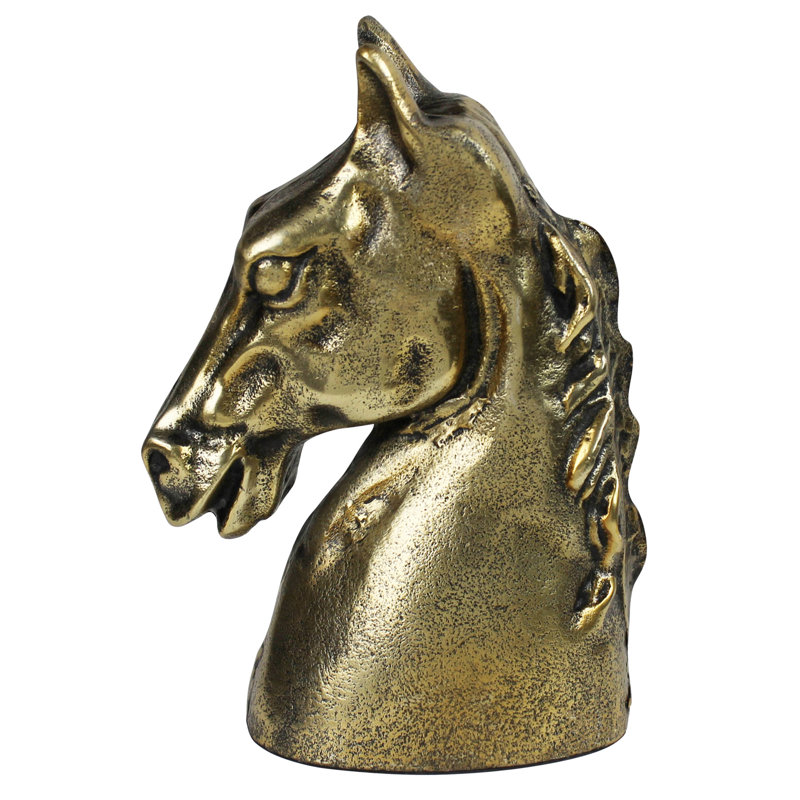 Horse Head, Brass Antique