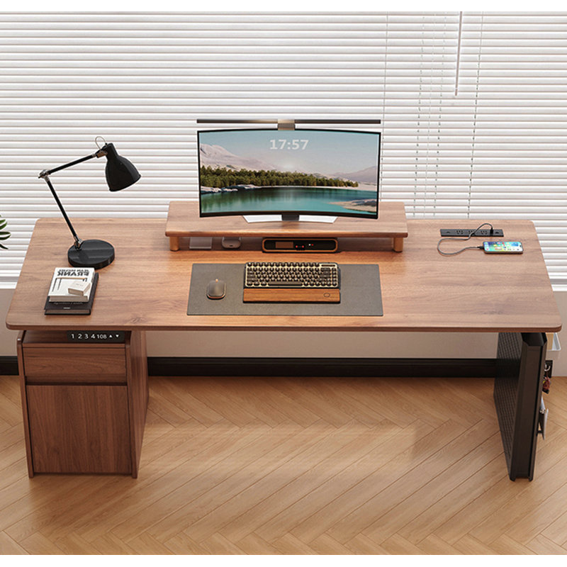 Bureau pour travailler debout à hauteur réglable en bois massif, 31.89" H x 55.12" W x 23.62" D