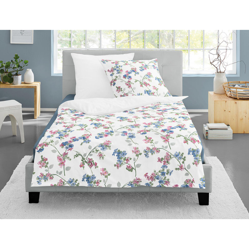 Sol-K Duvet Cover Set, Single Duvet Cover + 1 Pillowcase, Red