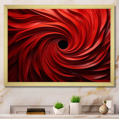 Red Abstract Spiral Dreamscape III - Abstract Spirals Wall Art