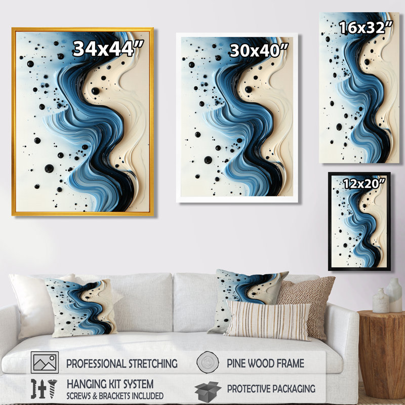 Aubrye - Abstract Canvas Art Print, Floater Framed Print, 20" H x 12" W, Gold