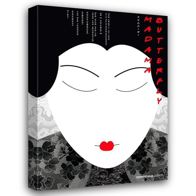 Art sur toile tendue par Trinx Geissbuhler, K. Domenic, Madama Butterfly, H 48 po x l 35 po