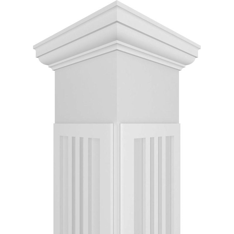 Colonne carrée de style mission San Miguel Craftsman, H 96 po x l 9,625 po x P 9,625 po