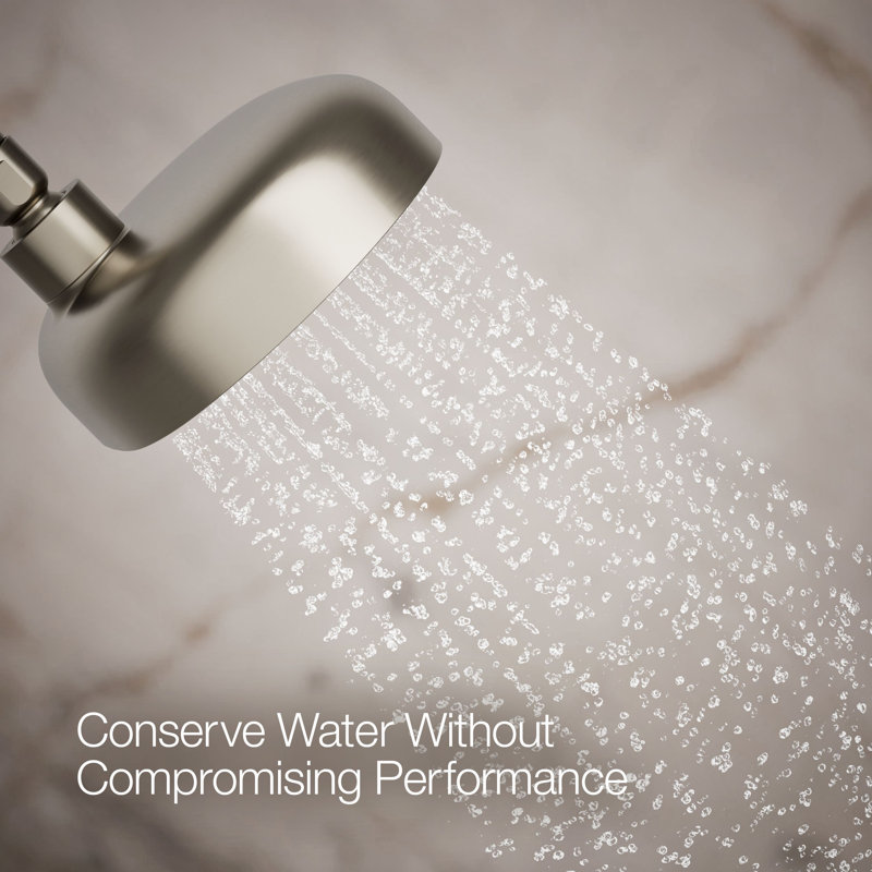 Statement™ Oval Multifunction Showerhead with Katalyst Air-Induction Technology, Vibrant  Brushed Nickel