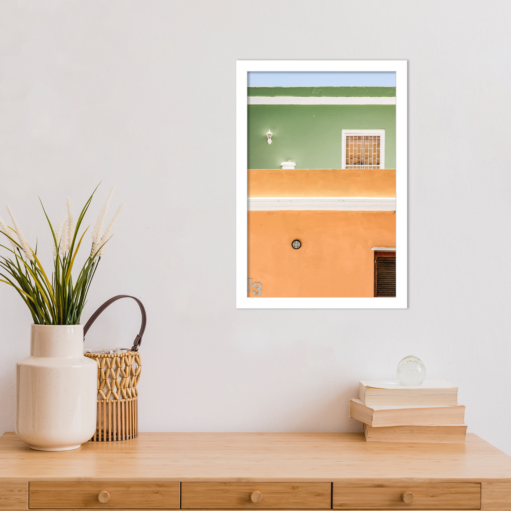 Joy House by Shot by Clint Wood Framed Wall Art Print, White, 17" H x 12" W