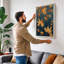 Autumn Leaves Adrift Modern - Wrapped Canvas-1072775861-1072775860