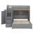 Twin-Over-Full Bunk Bed Featuring Storage Steps, Built-In Wardrobe, USB Ports & Lighting-1428411745