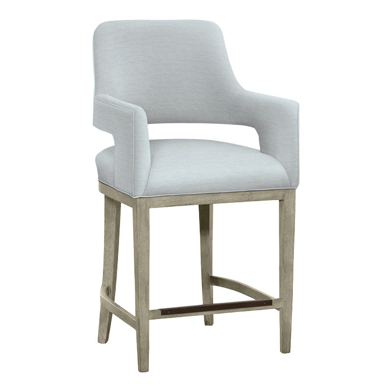 Tabouret de bar et de comptoir Josie, Amande chamois, Perigold Tres Chic bleu glacier