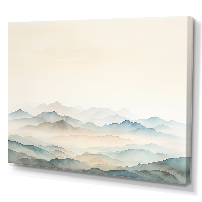 Montagne, beauté silencieuse I - montagnes, art mural, Toile tendue, H 24 po x l 32 po x P 1 po