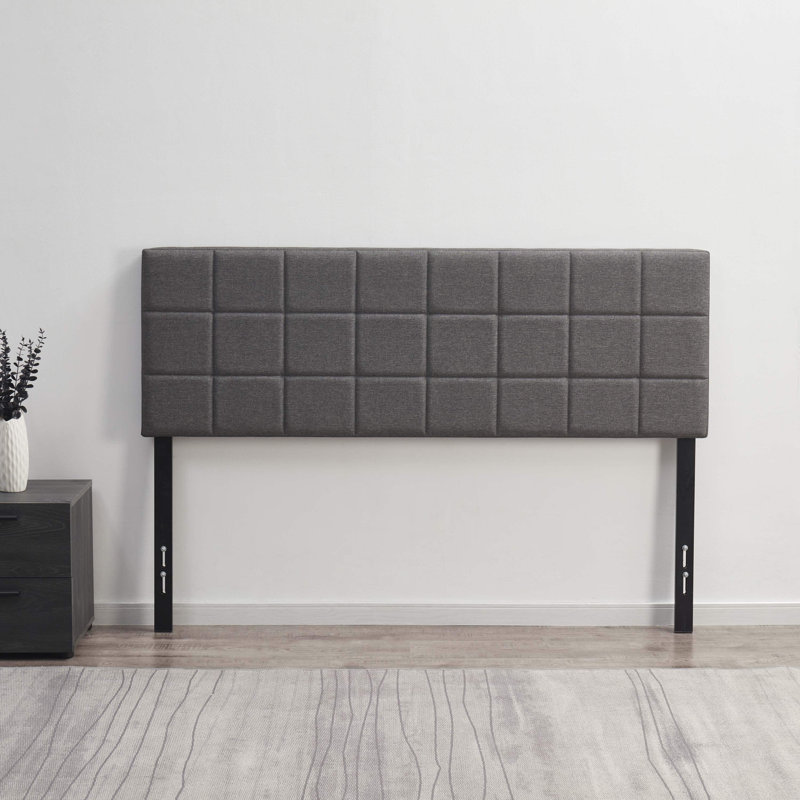 Tête de lit tapissier ajustable Nest Square, Gris, Grand