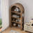 78.74" Tall Arched Bookcase, Mid Century Modern 4-Tier Arched Storage Bookcase With Open Display Storage Shelf For Dining Room, Living Room,Bedroom (Brown)
