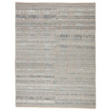 Hand Knotted Wool Floral Area Rug in Gray