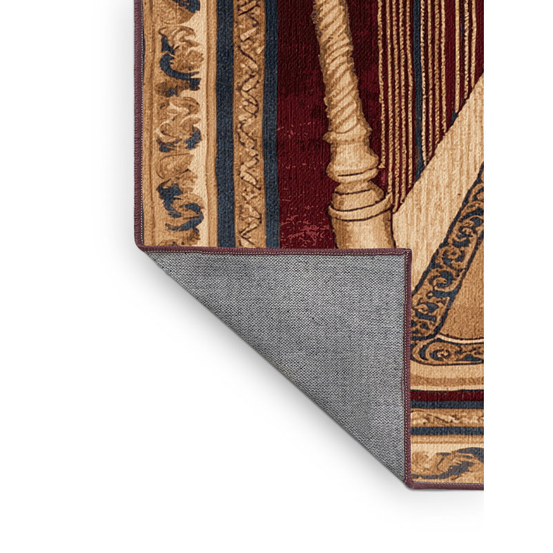 Washable Harp Music Area Rug, Rectangle 5' x 7'