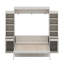 Lit escamotable moderne en bois avec bureau et rangement Bed Lit mural élégant avec armoires et tiroirs-129239678