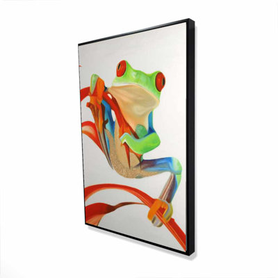 Red-eyed Frog - Framed Canvas for Home Decor