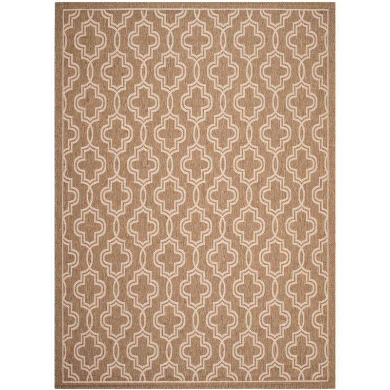 Tapis d'intérieur / extérieur à motif géométrique Coreatha Martha Stewart, Rectangle 8 pi x 11 pi 2 po