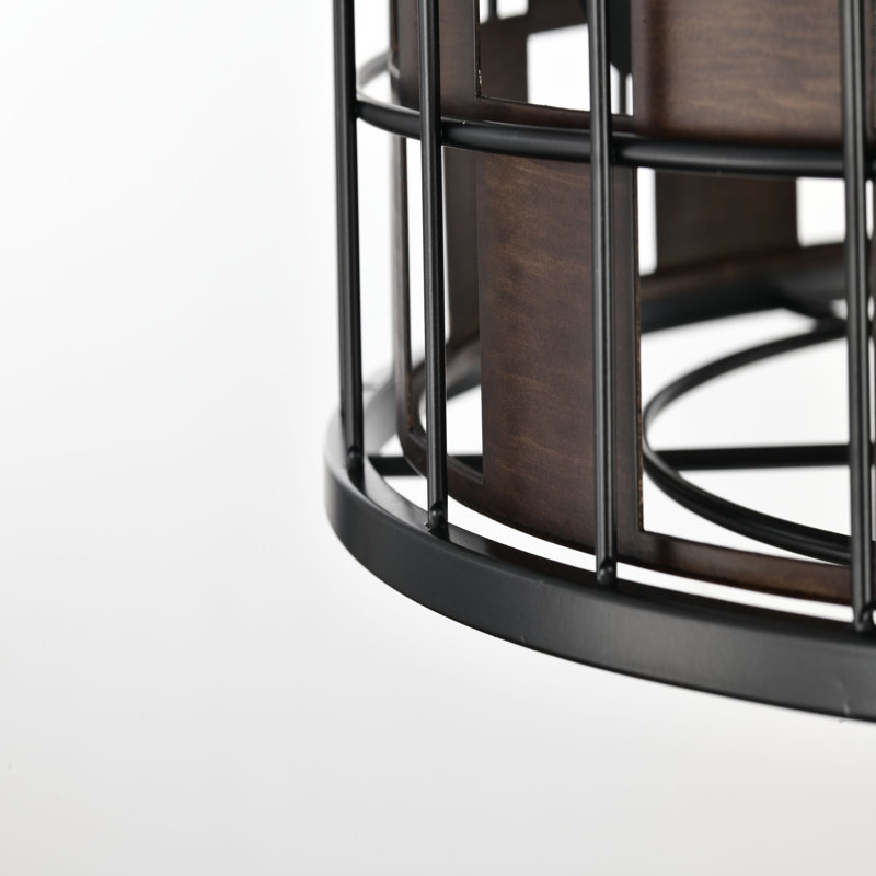 Ventilateur de plafond en cage à 3 pales avec télécommande et ensemble d'éclairage inclus