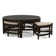 Table basse en rotin avec bancs Raffles