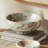 Brunello Brown and White Marble Decorative Footed Bowl