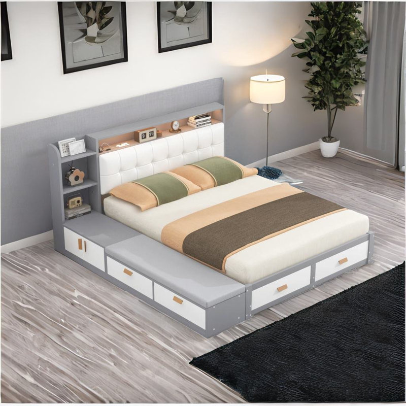 Reshami Upholstered Storage Bed