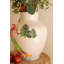 Vase de Noël en céramique avec skieur