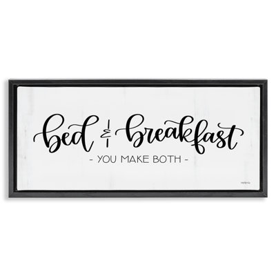 Bed & Breakfast Make Both Framed Floater Canvas Wall Art by Imperfect Dust