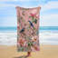 Serviette de plage rose en microfibre à séchage rapide | Serviette de bain 60 "x 50" sans sable | Serviettes très absorbantes pour la piscine, les voyages, la natation et le sport