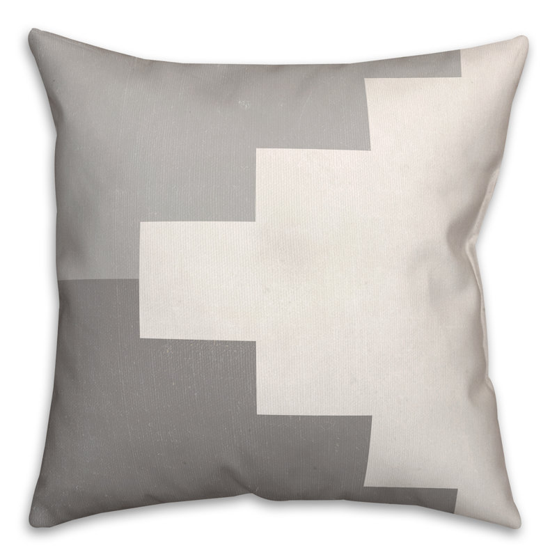 Housse et insert de coussin extérieur d'extérieur, 16 po x 16 po, gris