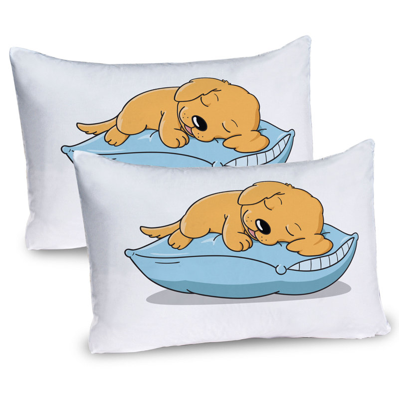 Ensemble de 2 taies décoratives Golden Retriever Ambesonne